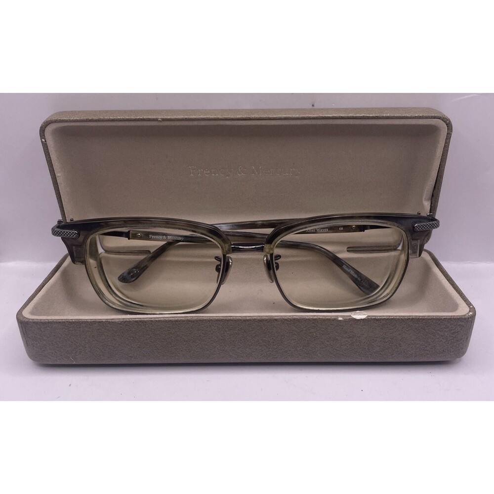 Frency Mercury Eque.M After Waves GS 54-18 140 Glasses Eyeglasses Frames + Case